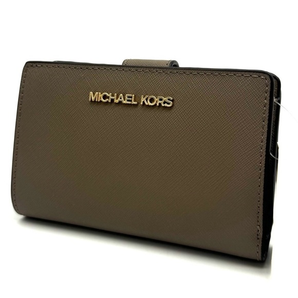 Michael Kors Medium Bifold Zip Chain Wallet Dusk